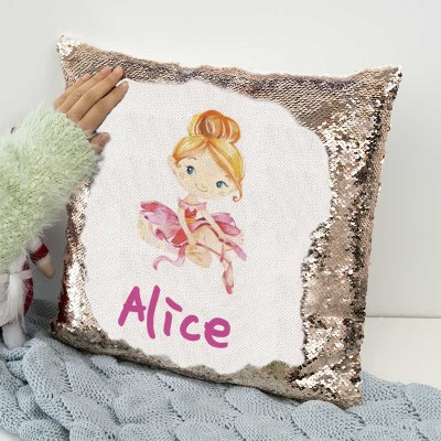 Personalized Sequin Name Pillow Girl Birthday Gift