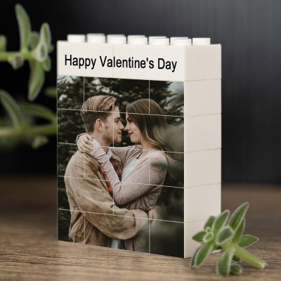 Custom Photo Block Puzzle Building Brick Anniversary Birthday Valentine's Day Gift Ideas