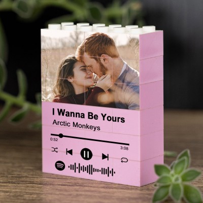 Custom Music Photo Puzzle Block For Soulmate Valentine's Day Anniversary Gift Ideas