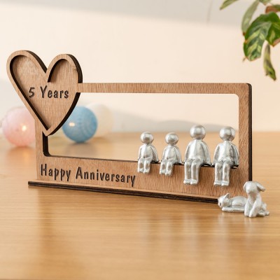 20 Years Love Made Our Family Personalized Sculpture Figurines Christmas Gift