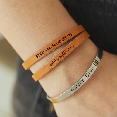 Encouragement Bracelet Strength Inspiration Gift Whenever You Go, Go With All Your Heart