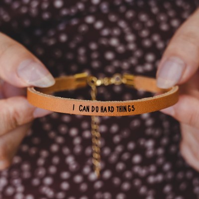 I Can Do Hard Things Encouragement Bracelet Strength Inspiration Gift