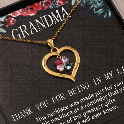 To My Grandma Necklace Gift From Grandchildren Gift Ideas For Grandma Mother's Day