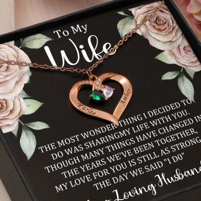 To My Wife Necklace Gift Ideas For Her Anniversary Birthday Valentine's Day