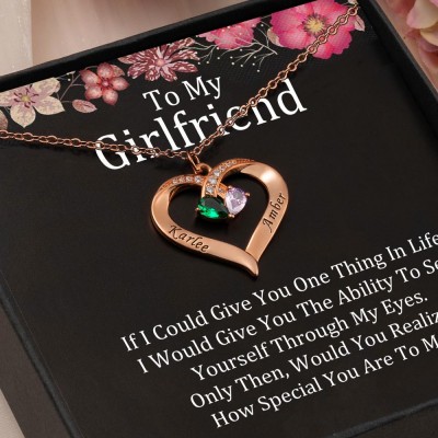 To My Girlfriend Necklace Gift Ideas For Her Anniversary Birthday Valentine's Day