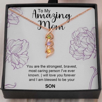 Personalized To My Amazing Mom Necklace From Son Gift Ideas For Mother's Day