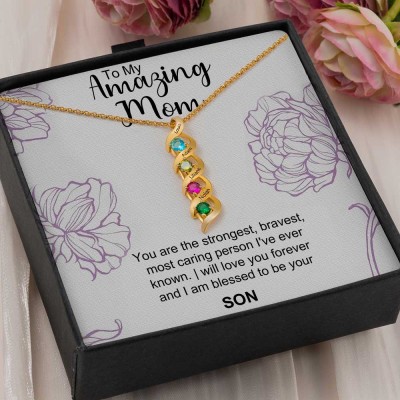 Personalized To My Amazing Mom Necklace From Son Gift Ideas For Mother's Day
