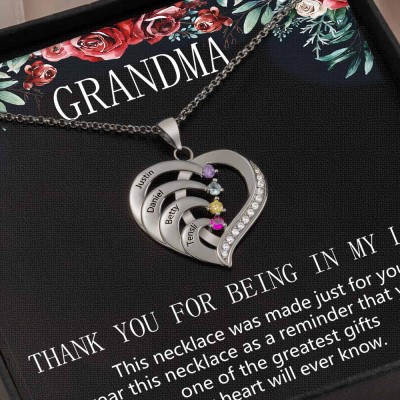 Personalized To My Grandma Necklace Gift Ideas For Grandma Mother's Day Birthday