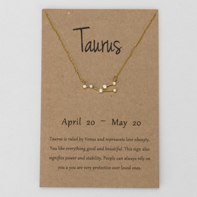 Personalized Constellation Zodiac Celestial Taurus Necklace