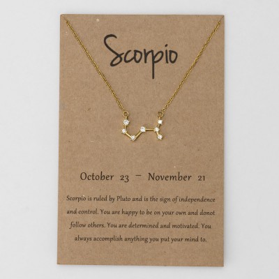 Personalized Constellation Zodiac Celestial Scorpius Necklace