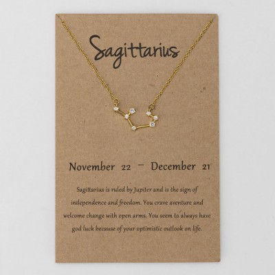 Personalized Constellation Zodiac Celestial Sagittarius Necklace