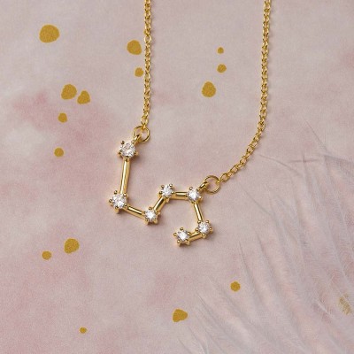 Personalized Constellation Zodiac Celestial Leo Necklace