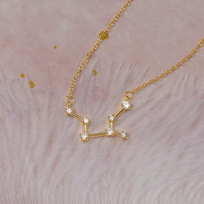 Personalized Constellation Zodiac Celestial Virgo Necklace