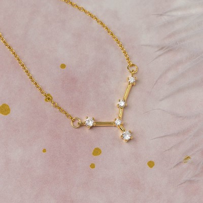 Personalized Constellation Zodiac Celestial Cancer Necklace