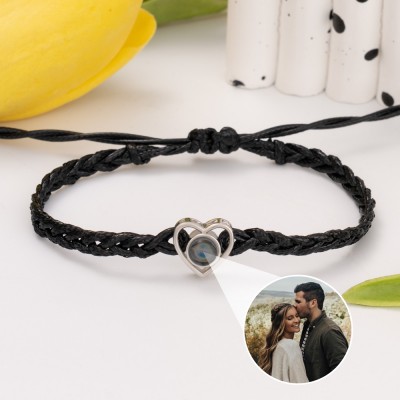 Personalized Memorial Photo Projection Charm Bracelet Valentine's Day Gift Ideas