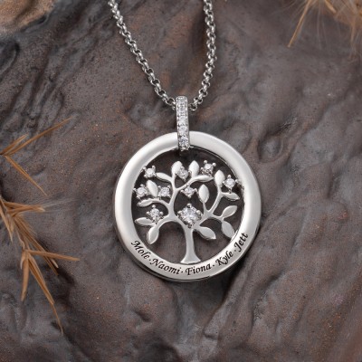 Custom Family Tree of Life Necklaces For Mother's Day Christmas Gift Ideas