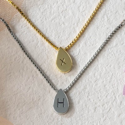 Personalised Name Engraved Initial Necklace