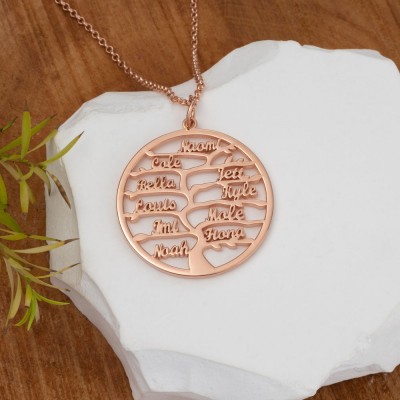 Personalised Family Tree Name Necklaces Anniversary Gift Ideas