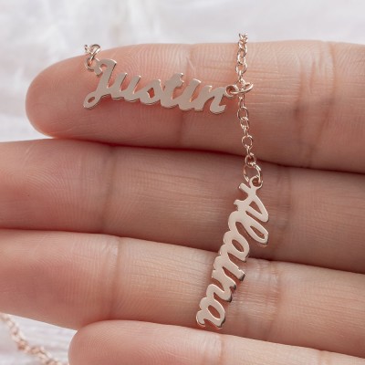 Personalised Couple Name Necklace Valentine's Day Gift