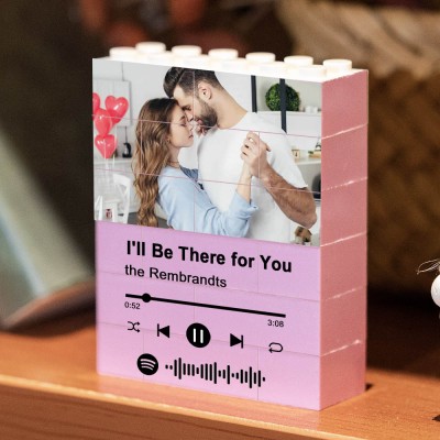 Custom Music Photo Puzzle Block For Soulmate Valentine's Day Anniversary Gift Ideas