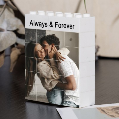 Custom Photo Block Puzzle Building Brick Anniversary Birthday Valentine's Day Gift Ideas