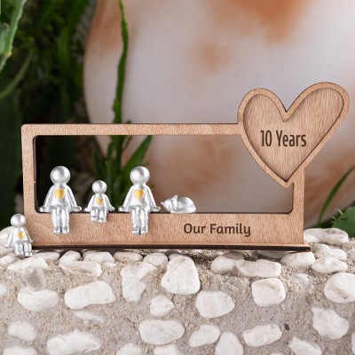Our Family Personalised Sculpture Figurines For Mom Grandma Christmas Day Gift Ideas