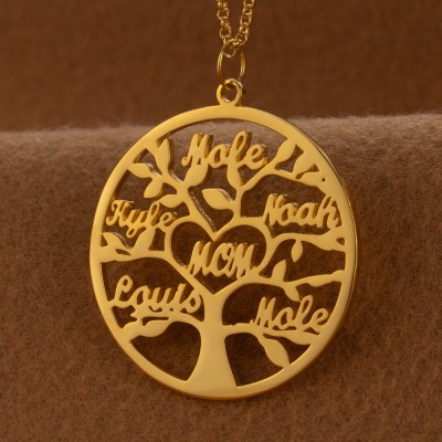 Personalised Family Tree Necklaces For Mother's Day Gift Ideas