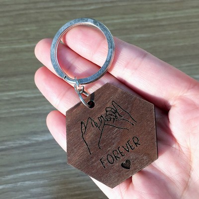 Personalized Keychain Anniversary Valentine's Day Couple Gift