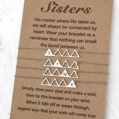 Personalised Best Friend Sister Friendship Bracelets For 4