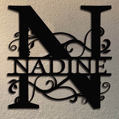 Personalized Family Name Metal Sign Monogram Home Wall Decor