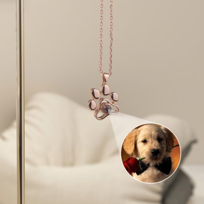 Personalised Memorial Photo Projection Charm Necklace For Pet Lovers