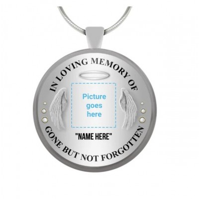 Personalized In Loving Memory Of Photo Necklace