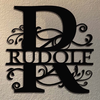 Personalized Family Name Metal Sign Monogram Home Wall Decor