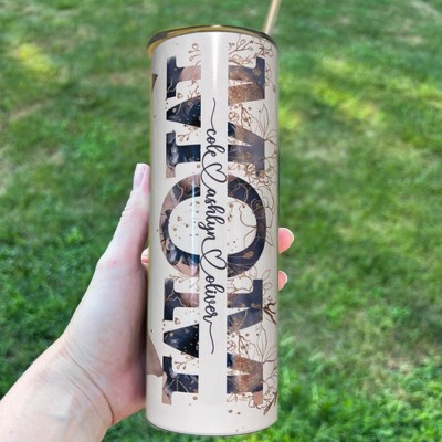 Personalized Mom Tumbler With Kids Name For Mother's Day