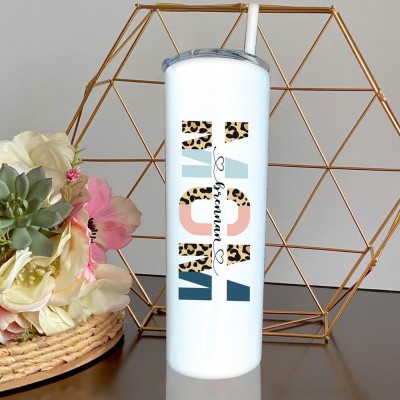 Personalized Mom Tumbler With Kids Name For Mother's Day Gift Ideas