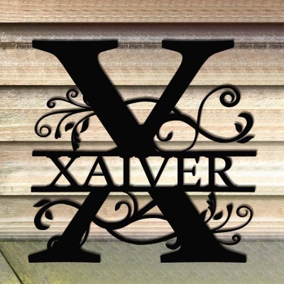 Personalized Family Name Metal Sign Monogram Home Wall Decor