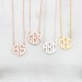 Dainty Monogram Necklace | Custom Block Monogram Initials Necklace | Personalized Name Jewelry